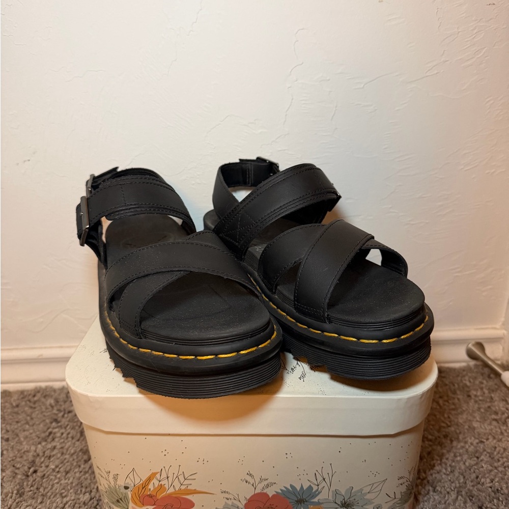 Doc Martens Platform Black Sandals